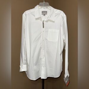 NWT FALL CREEK PERFORMANCE No Tuck White Men's Dress Button down Shirt. Size XL.